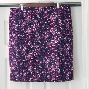 JCrew skirt navy floral knee length Size 18